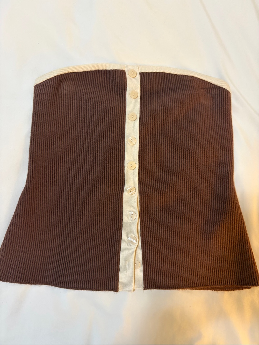 Abercrombie & Fitch Brown and Cream Women's Sweater